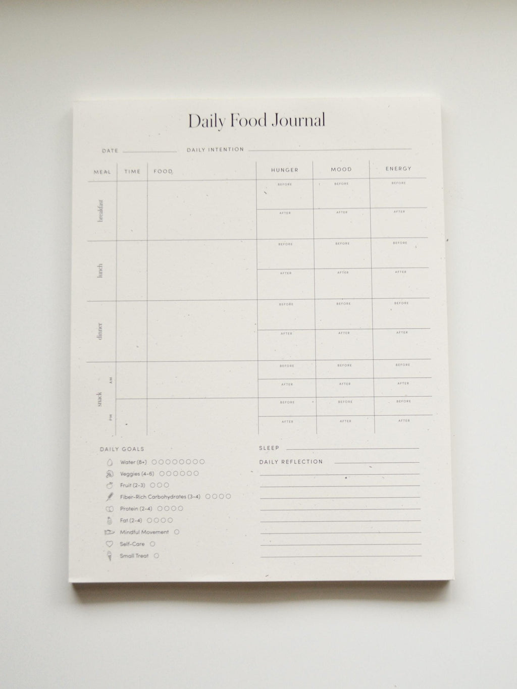 Daily Food Journal